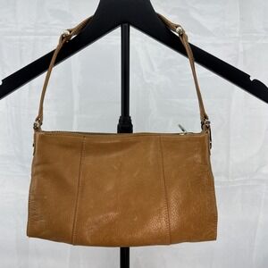 Y2K Liz Claiborne Tan Leather Shoulder Purse‎ 3 Compartment SOFT!!!